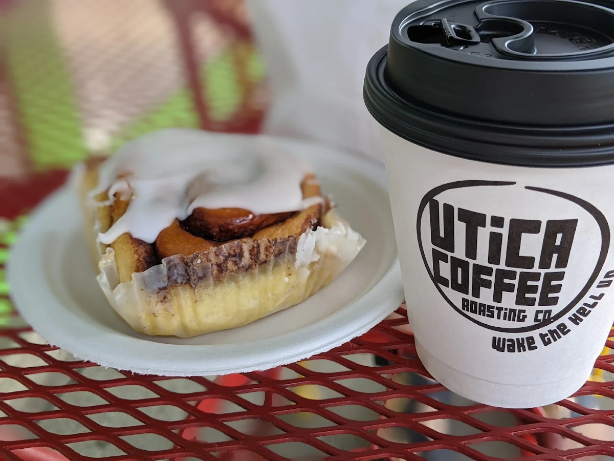 Cinnamon Roll and a Coffee