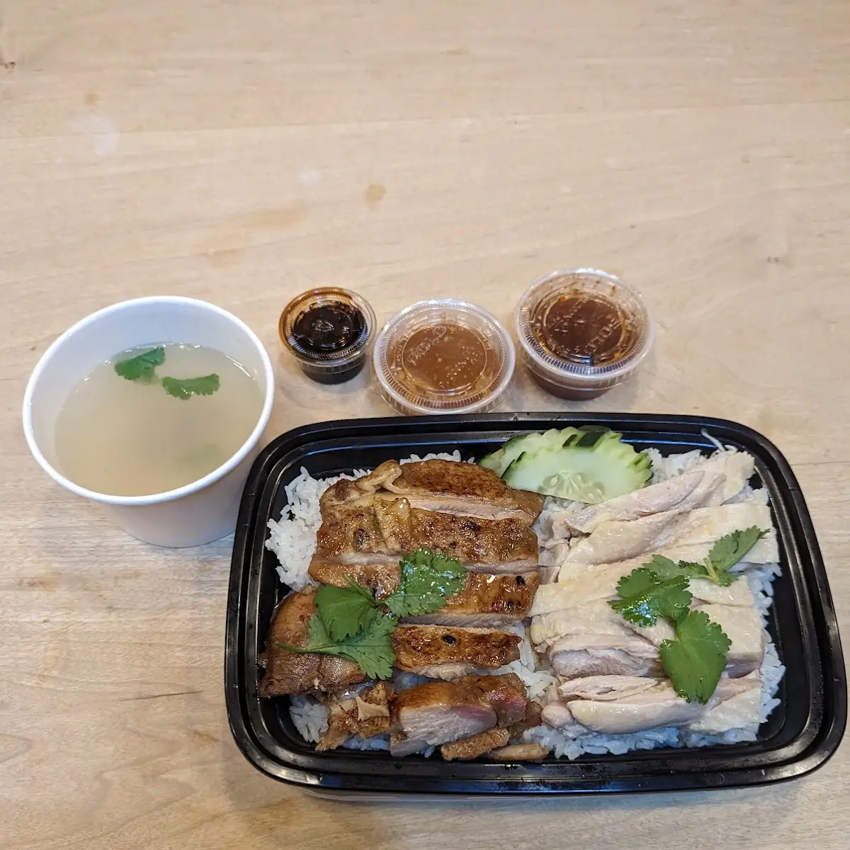 Steamed Chicken Rice Soup