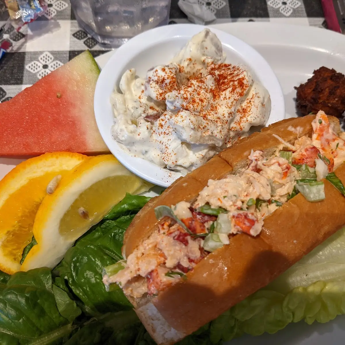 Lobster Roll with Potato Salad