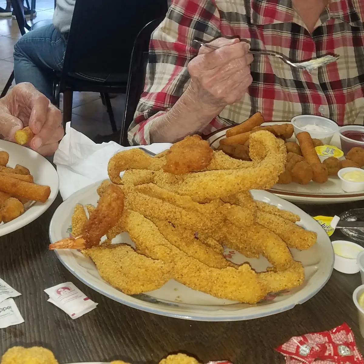 Combo Fish and Shrimp for Two with Three Sides Each for 24 95 a Great Deal
