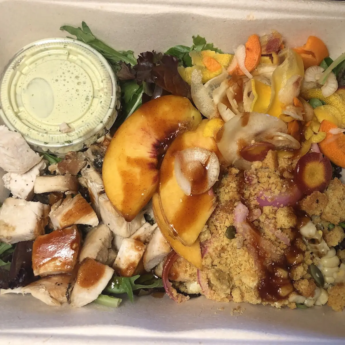 Salad with Peach