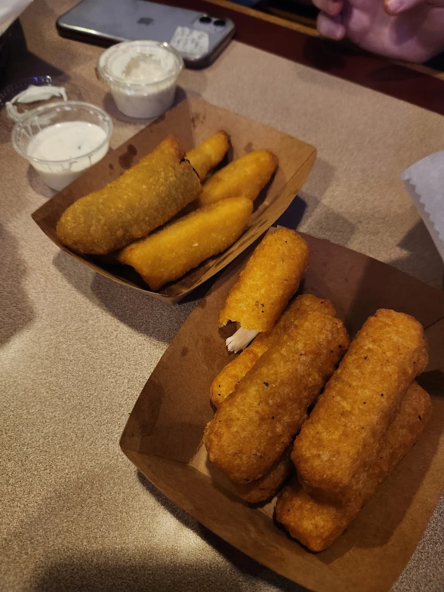 Fried Pickels and Cheese Sticks