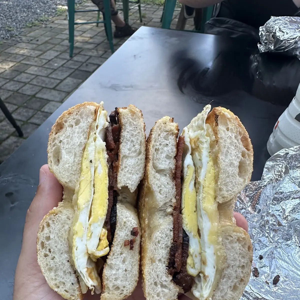 Bacon Egg and Cheese on Plain Bagel