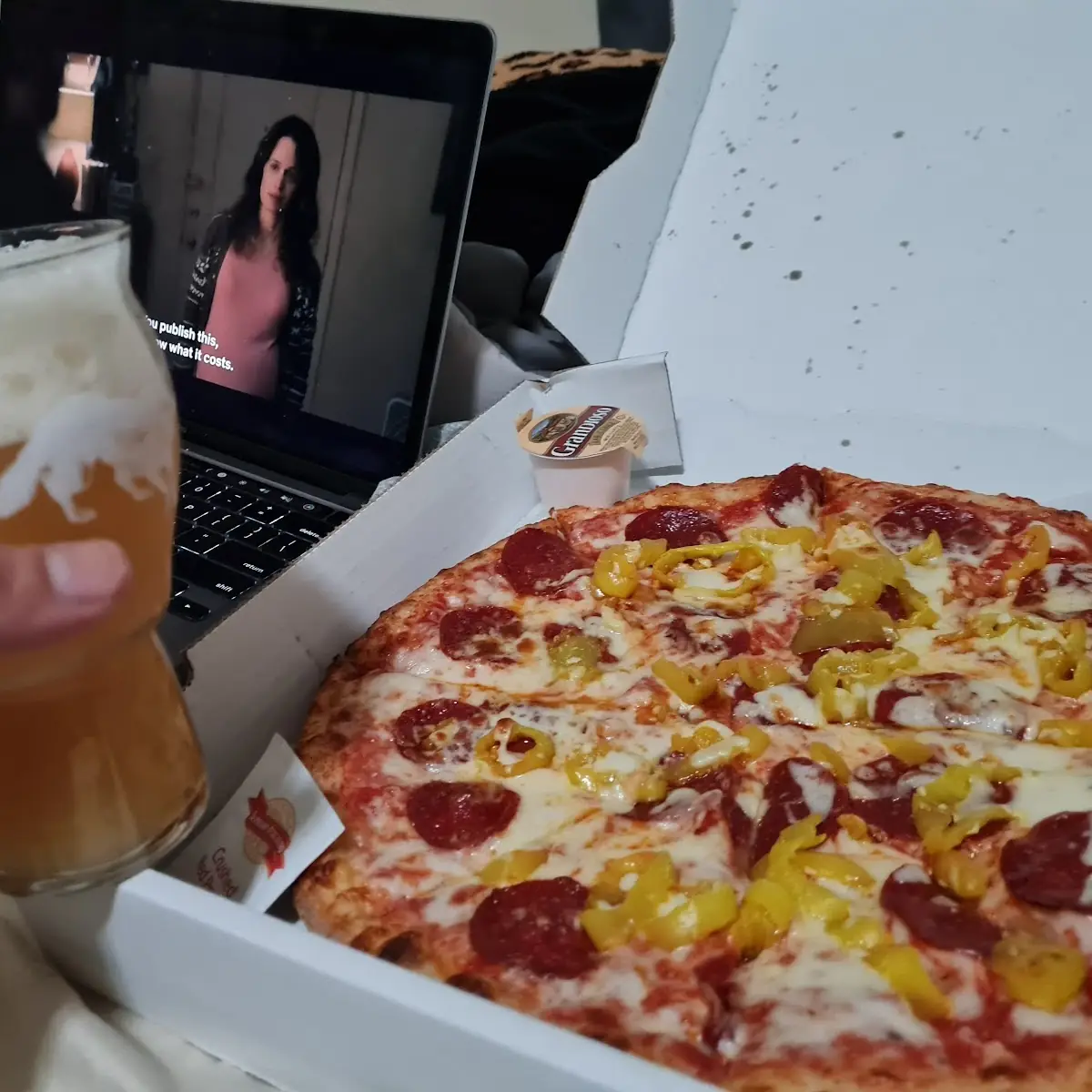 Pizza Slice and Can of Soda