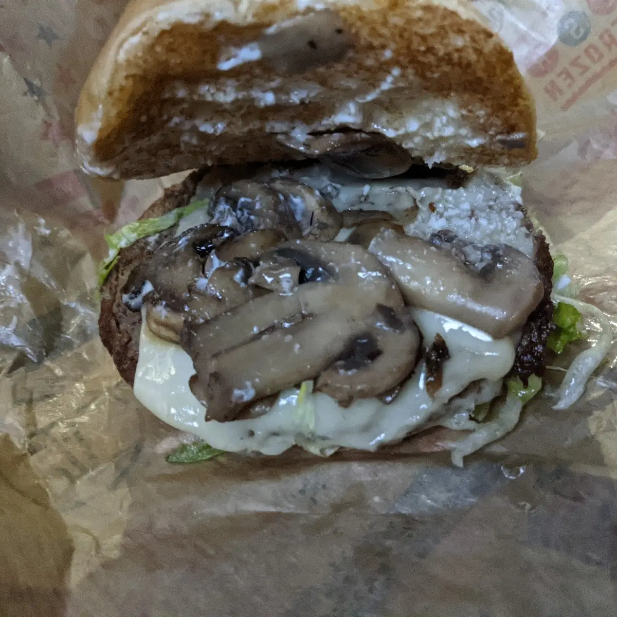 Mushroom Swiss Burger
