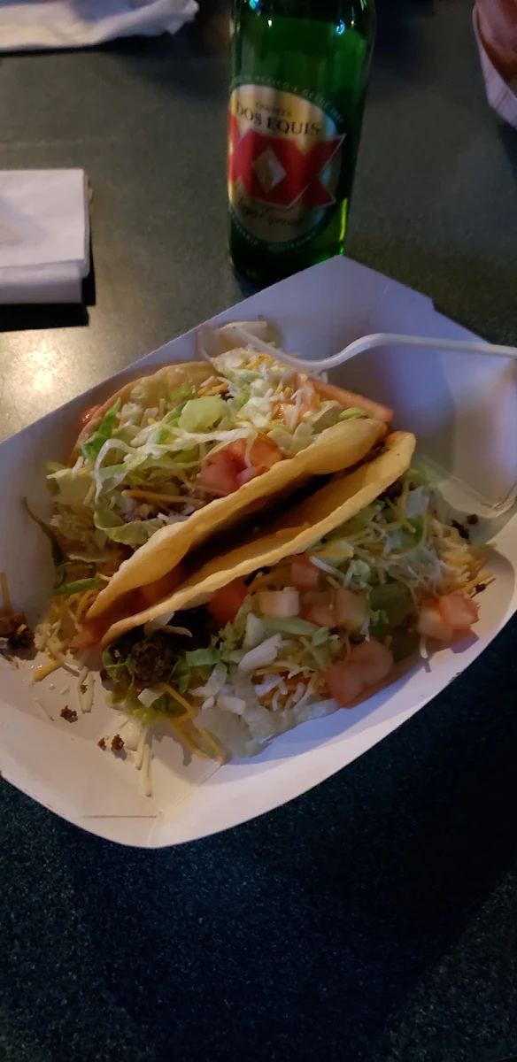 One Beef and the Other Chicken Taco
