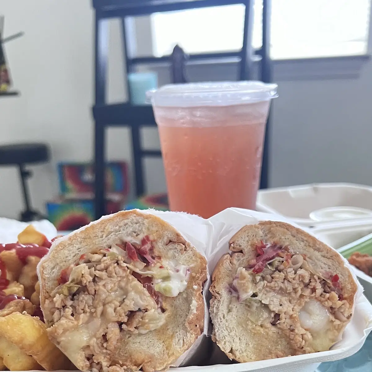 Chicken Shrimp Cheese Steak Sub