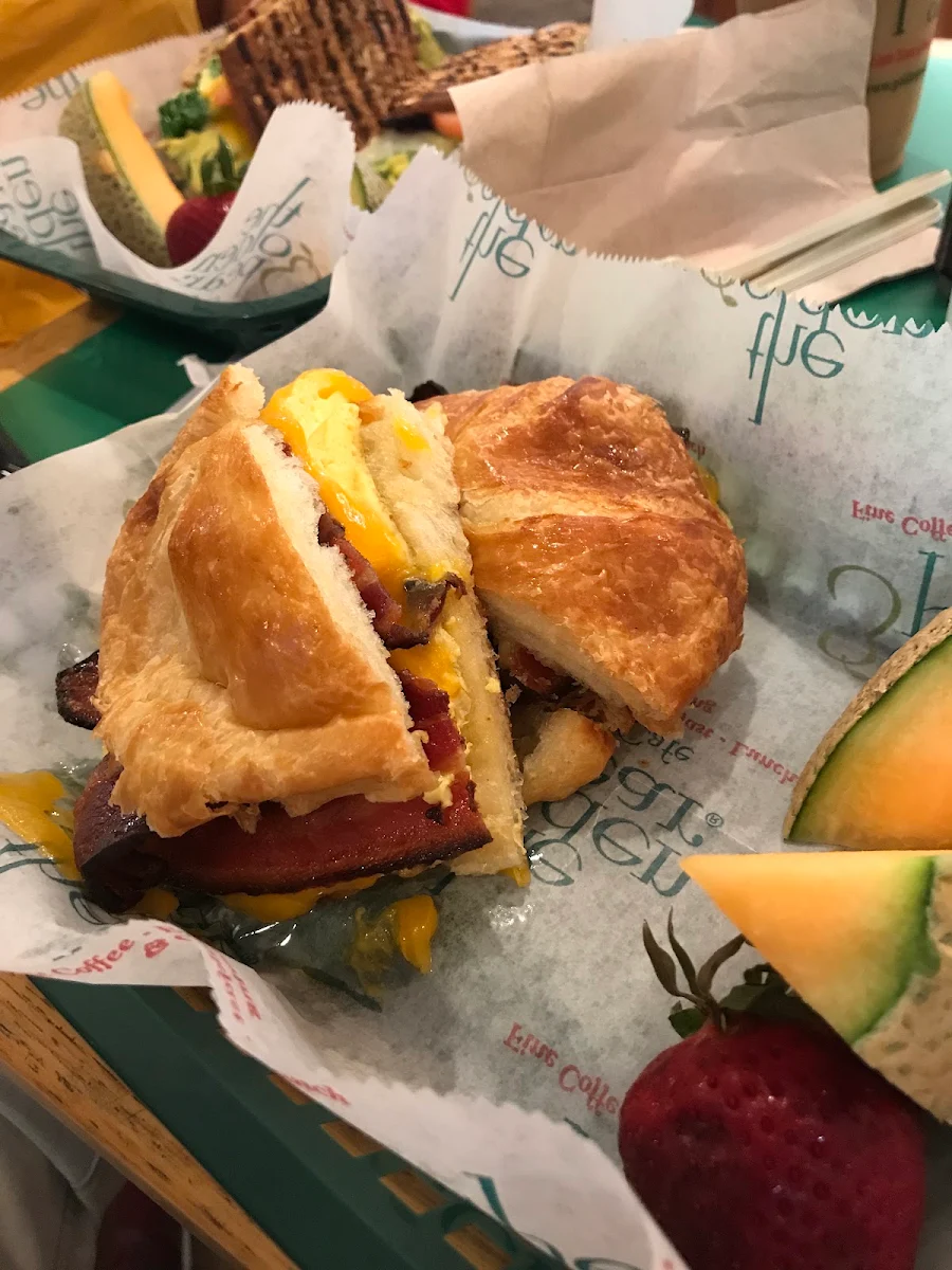 Egg Bacon and Cheese Croissant Sandwich
