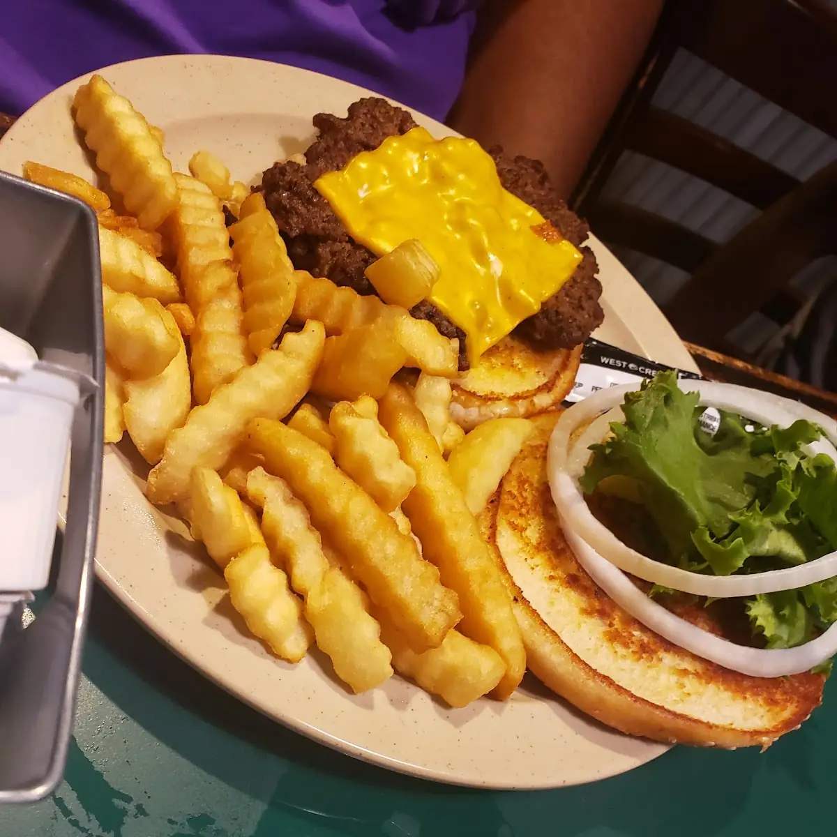Cheese Burger and Fries