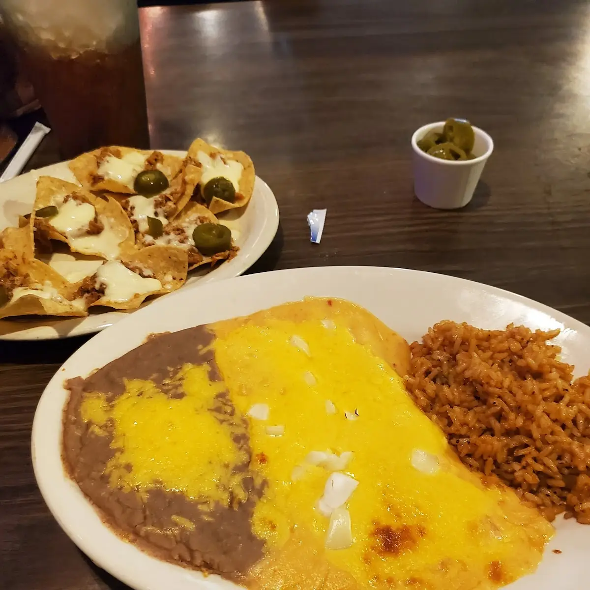 Cheesy Bean Platter with Rice