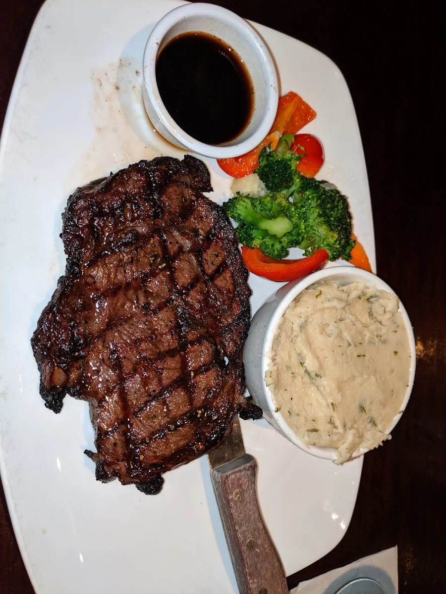 New York Steak and Mashed Potatoes with Veggies