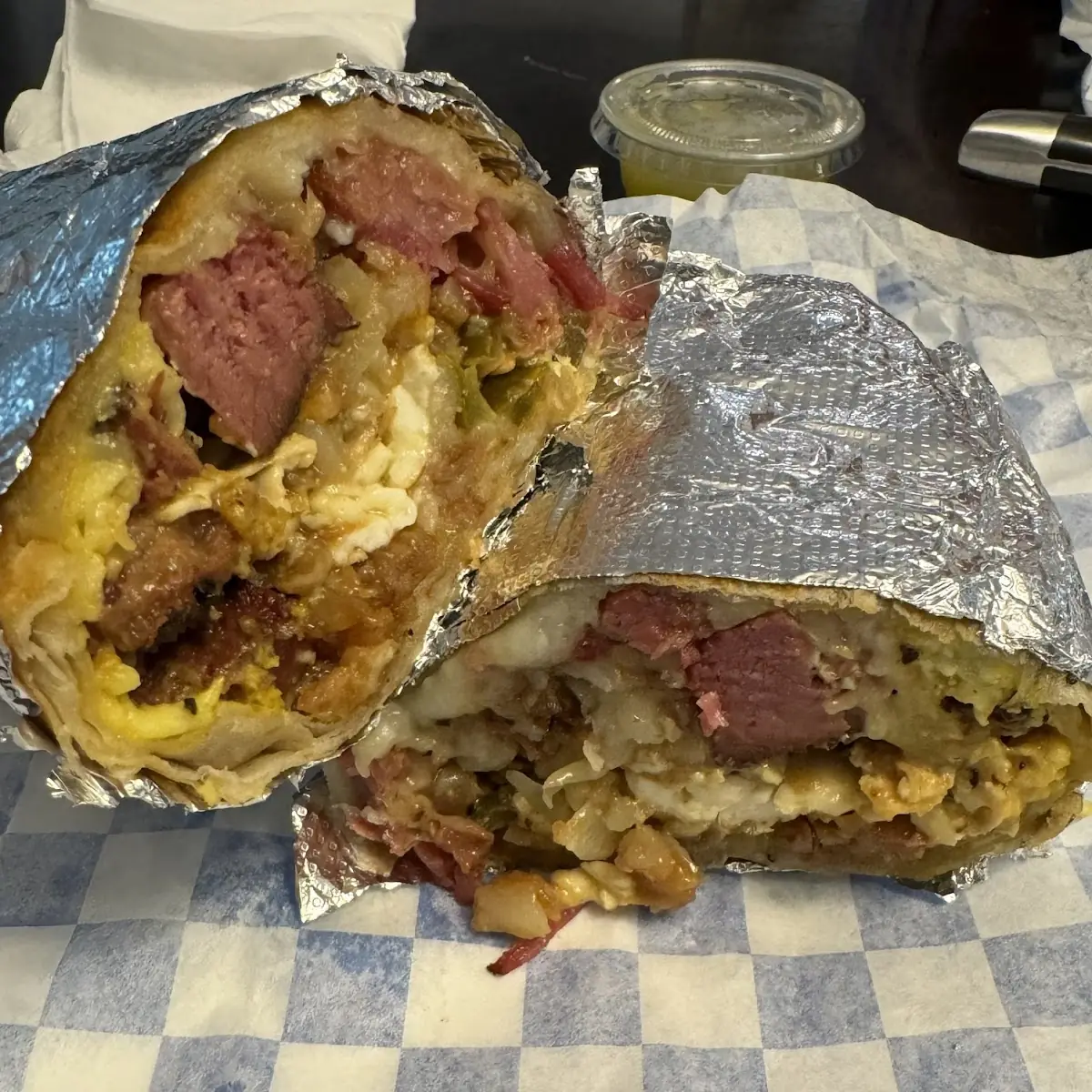 Egg Meat Breakfast Burrito