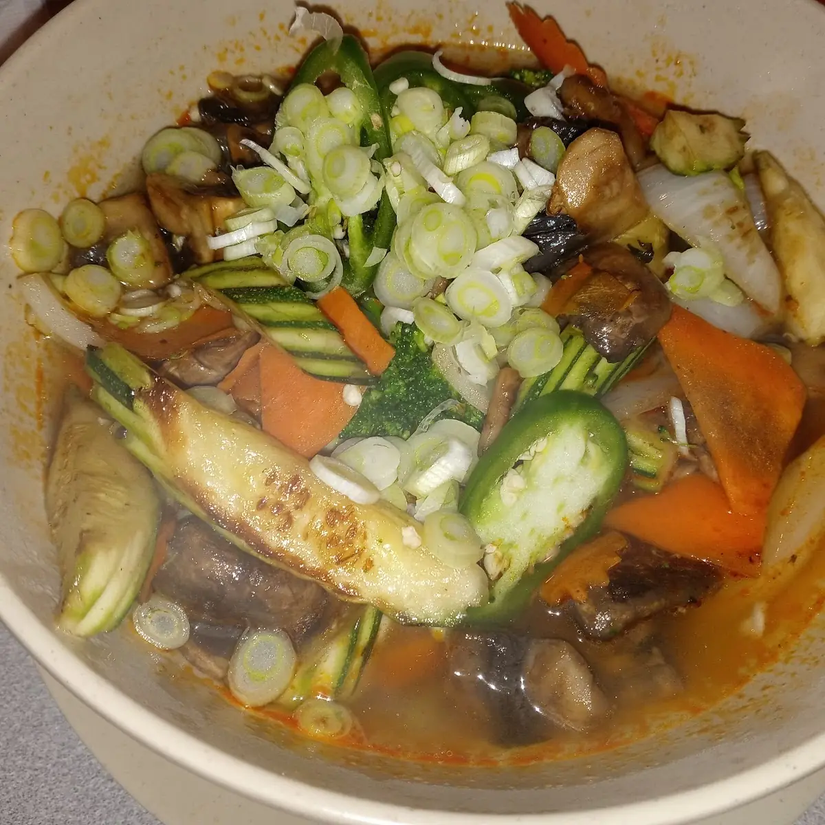 Spicy Vegetable Noodle Soup