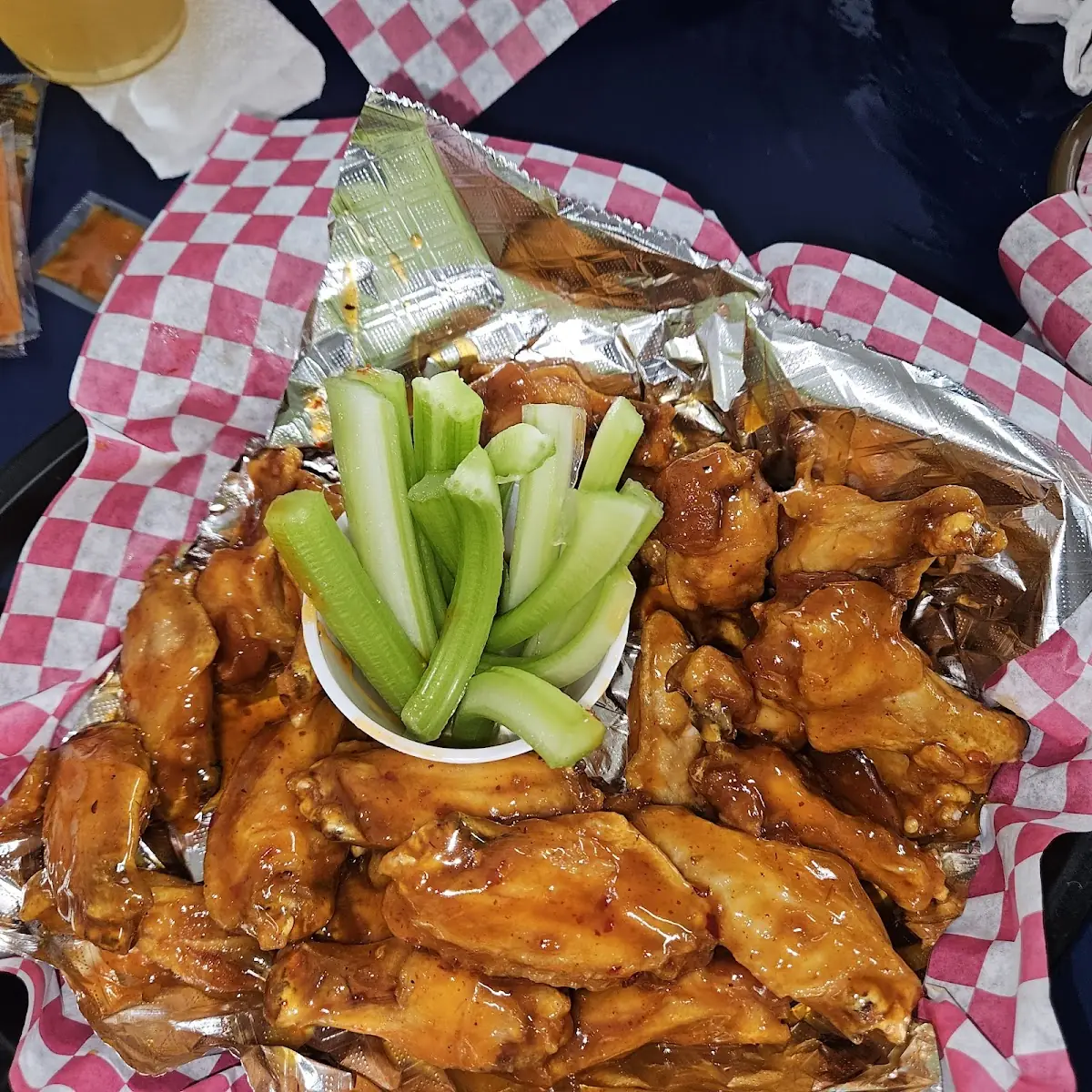 Mango Habanero Wings and Fries