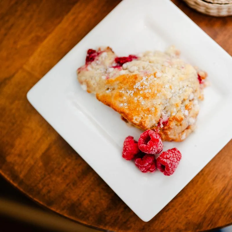 Raspberry White Chocolate Scone