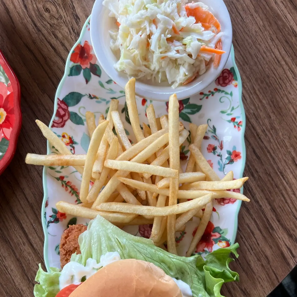 Chicken Burger and Fries