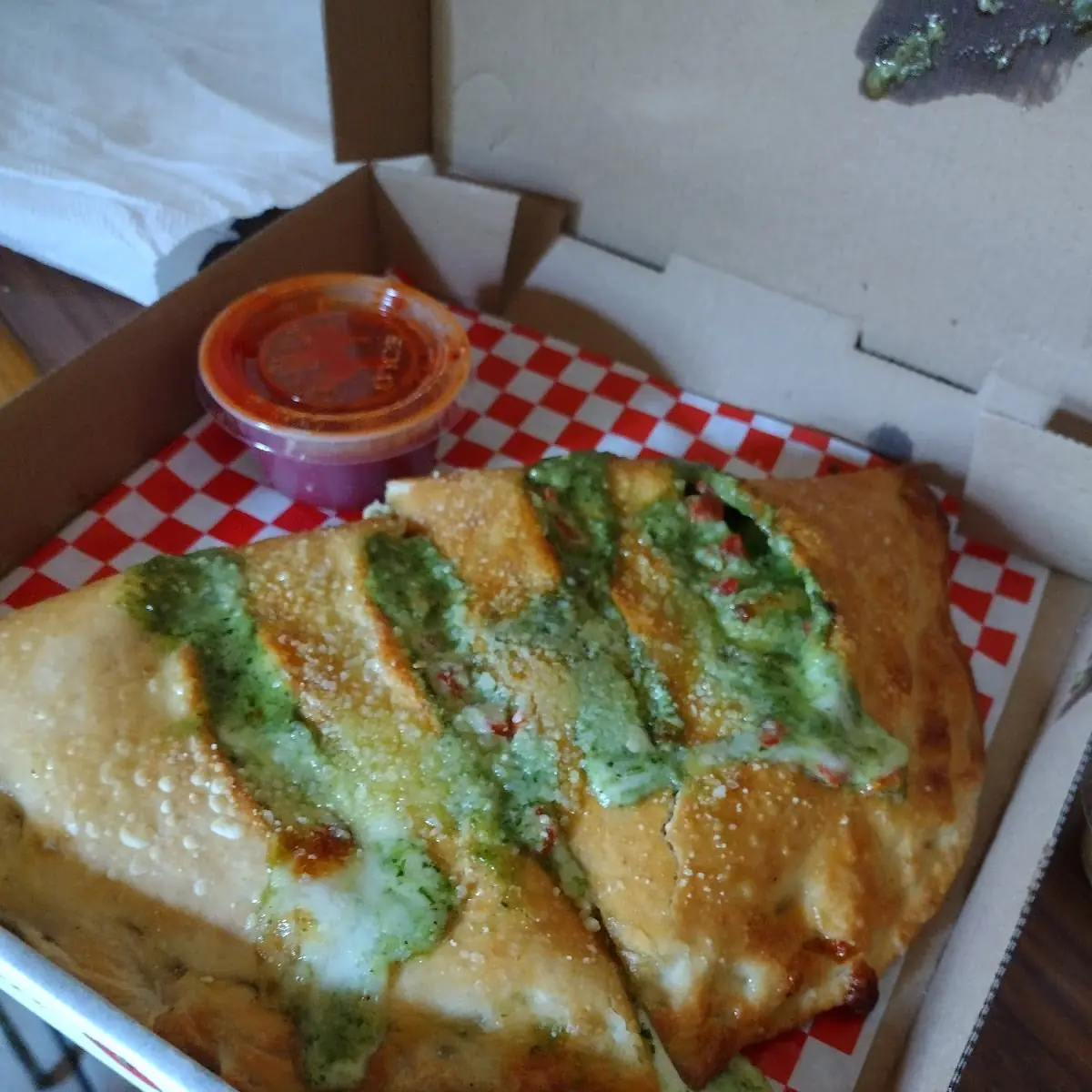 Pesto Chicken Calzone