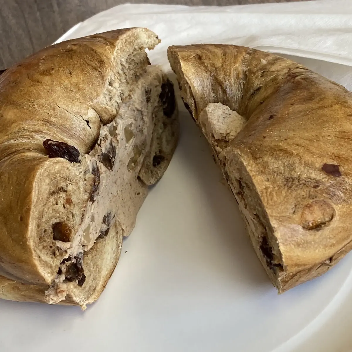 Cinnamon Raisin Bagel with Cinnamon Spread