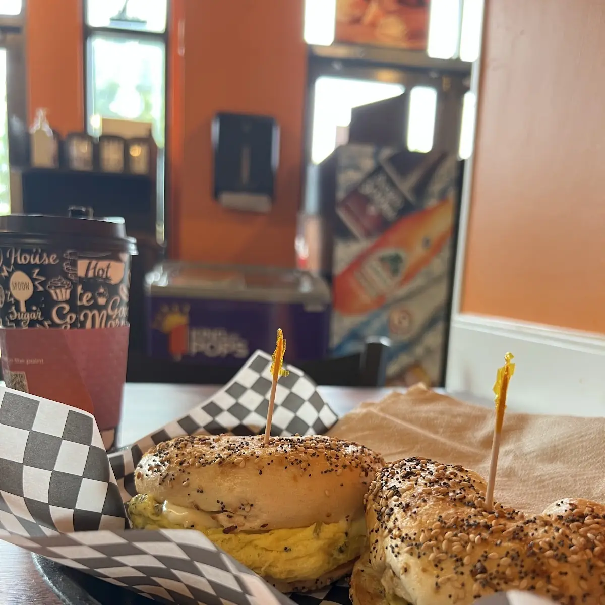Egg and Cheese Everything Bagel