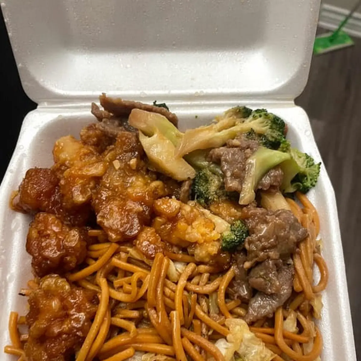 Orange Chicken Broccoli Beef Chow Mein