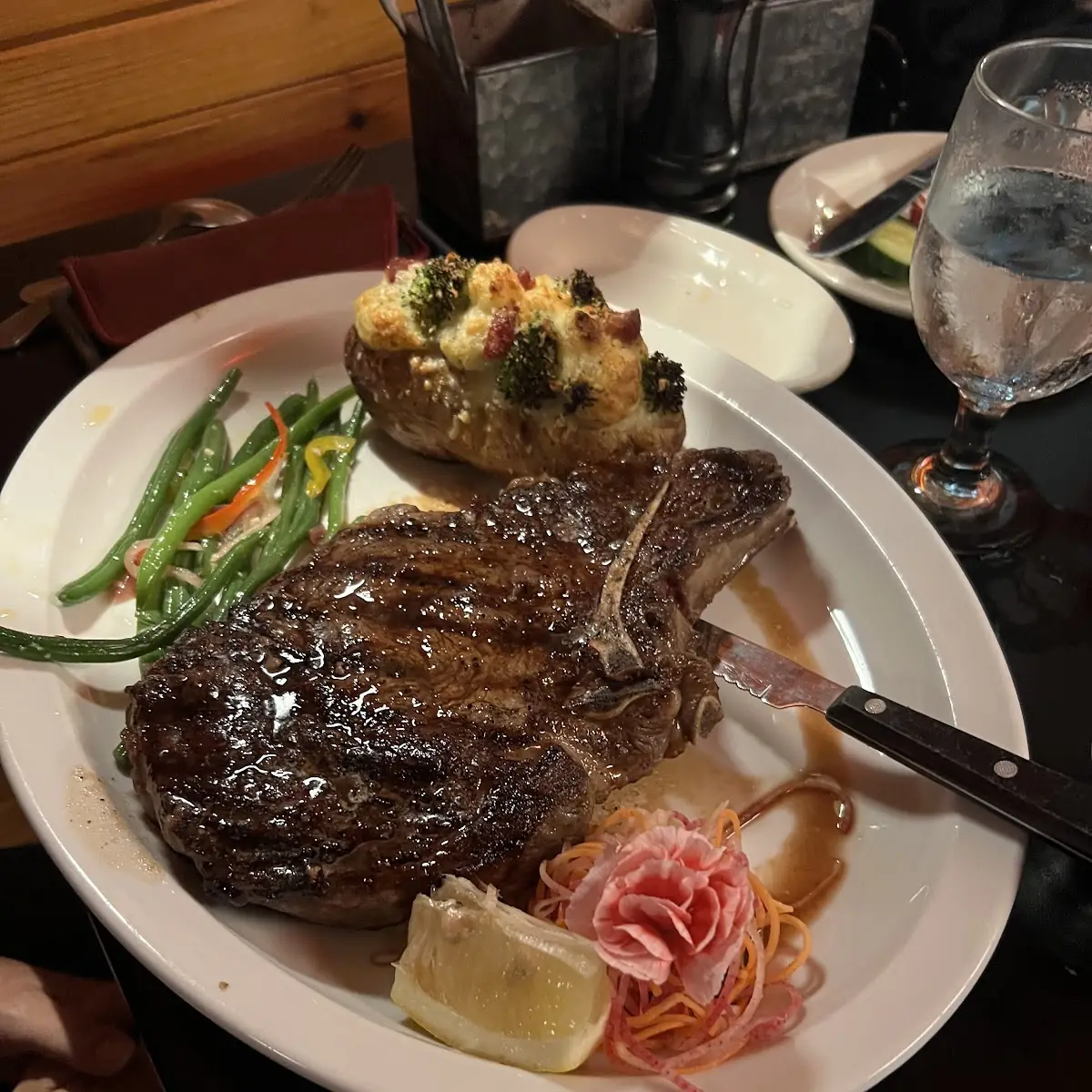 T-Bone Steak with Baked Potato