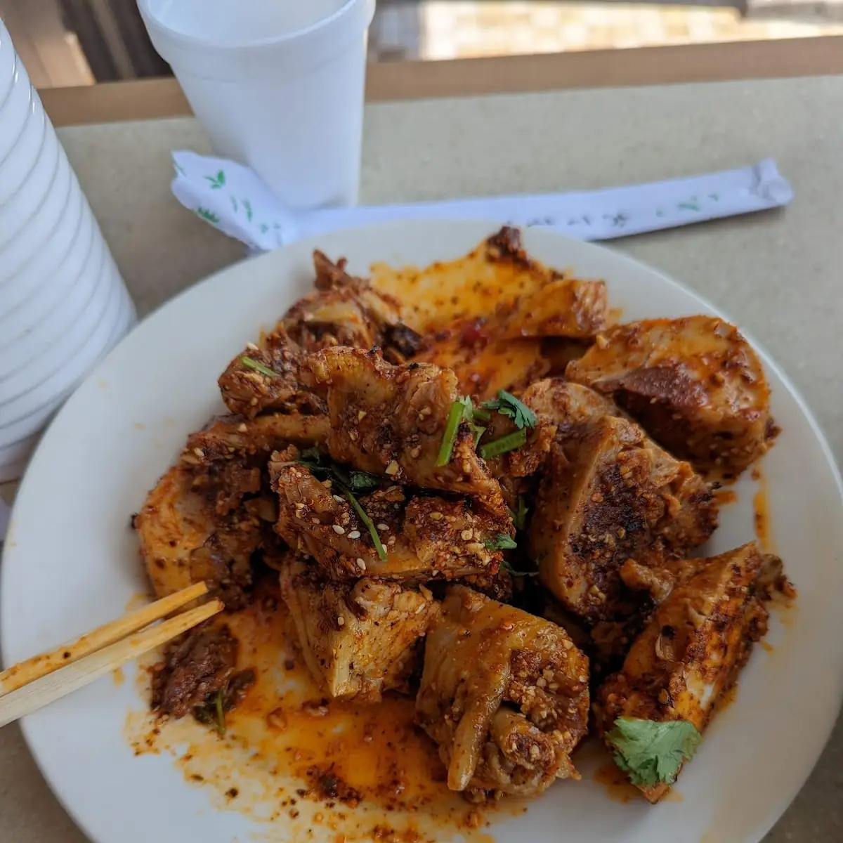 Steamed Chicken with Chili Sauce
