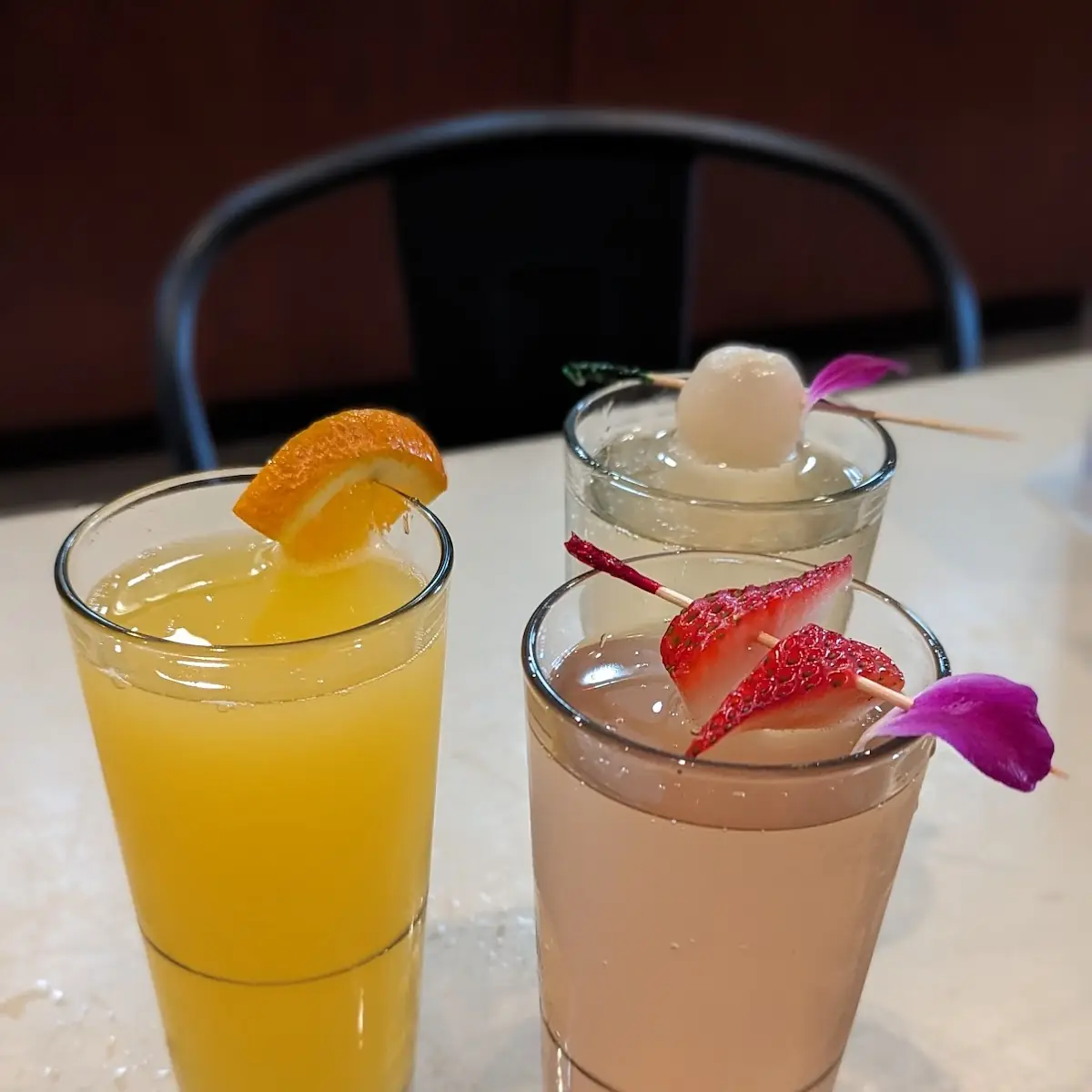 Original Strawberry Lemon and Lychee Mimosas