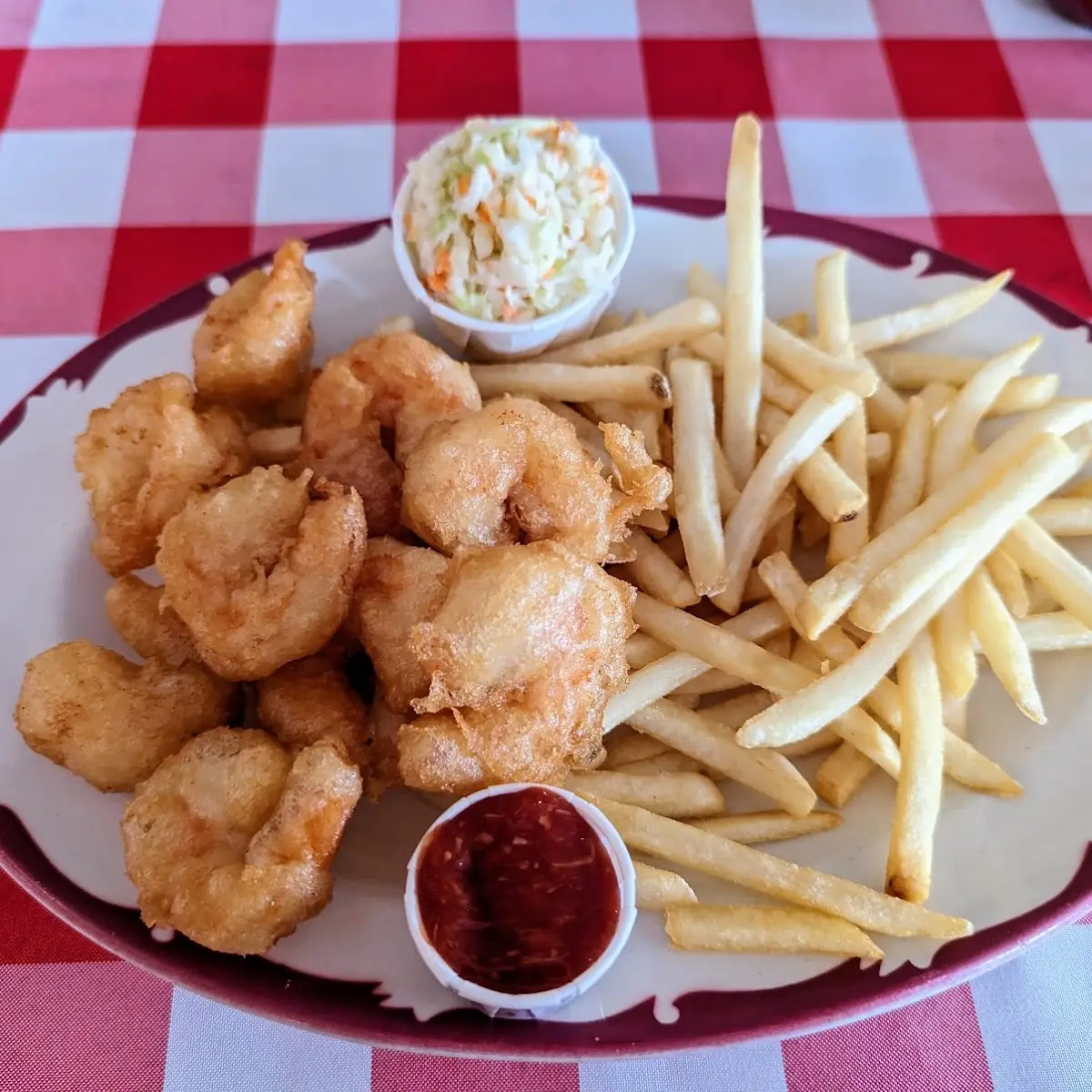 Fried Shrimp Platter, 45th Parallel Motel & Restaurant