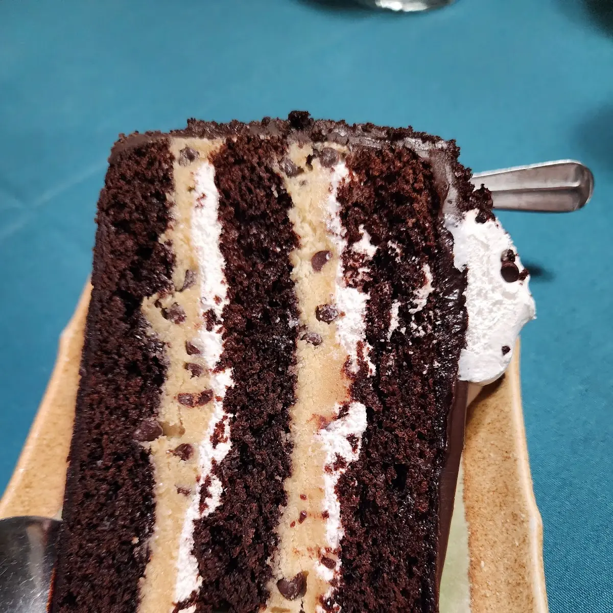Cookie Dough Cake Slice
