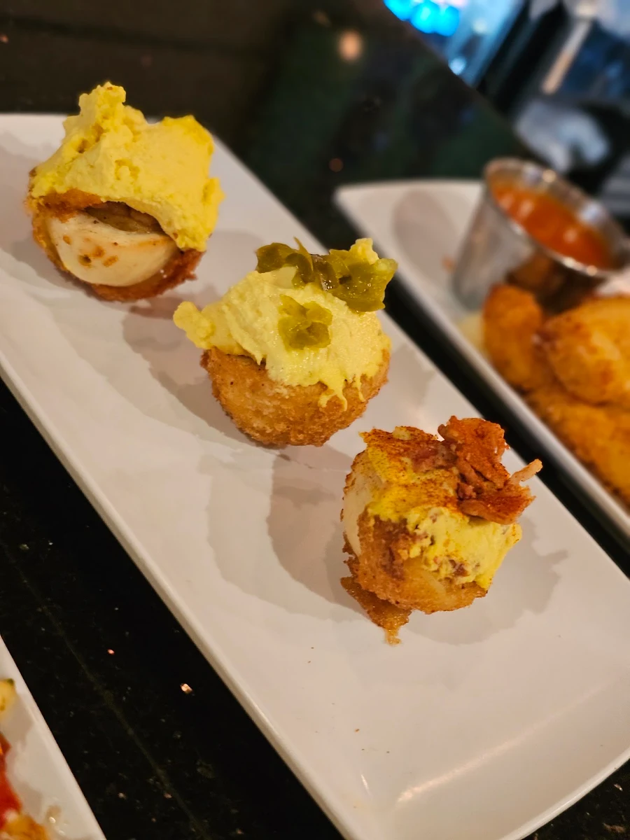 Fried Deviled Egg Trio