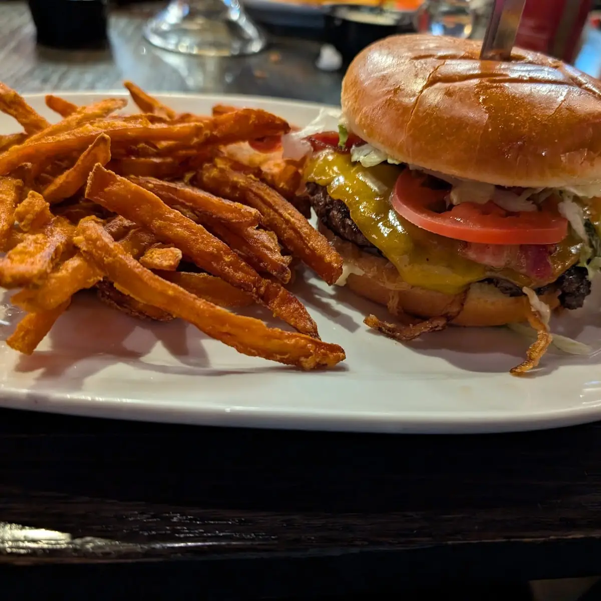 Pretzel Bacon Beer-Cheese Burger