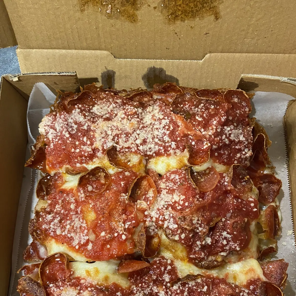 Detroit Style Pepperoni Pizza