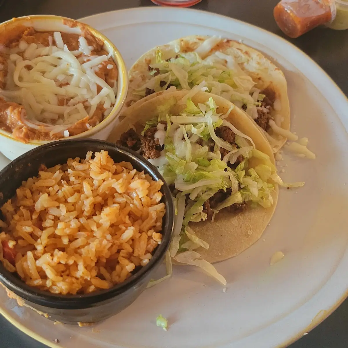 Soft Taco with Rice and Beans