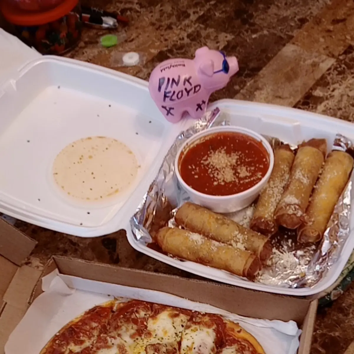The Meats Pizza Italian Egg Rolls