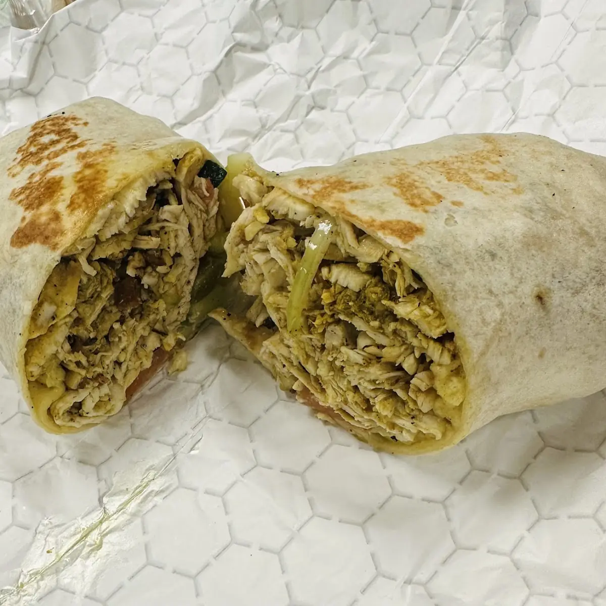Chicken Shawarma Wrap with Vegetables