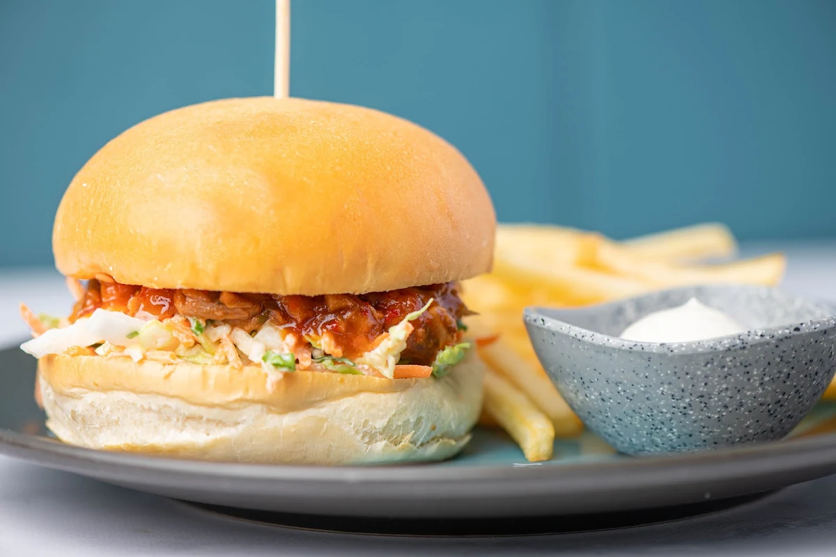 Bourbon Glazed Jackfruit Burger, Dicki's New Farm