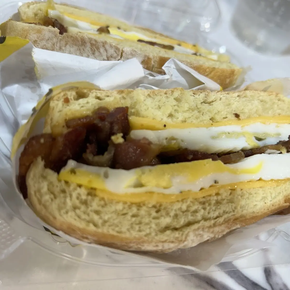 2 Egg American Cheese on Roll Small Coffee Free