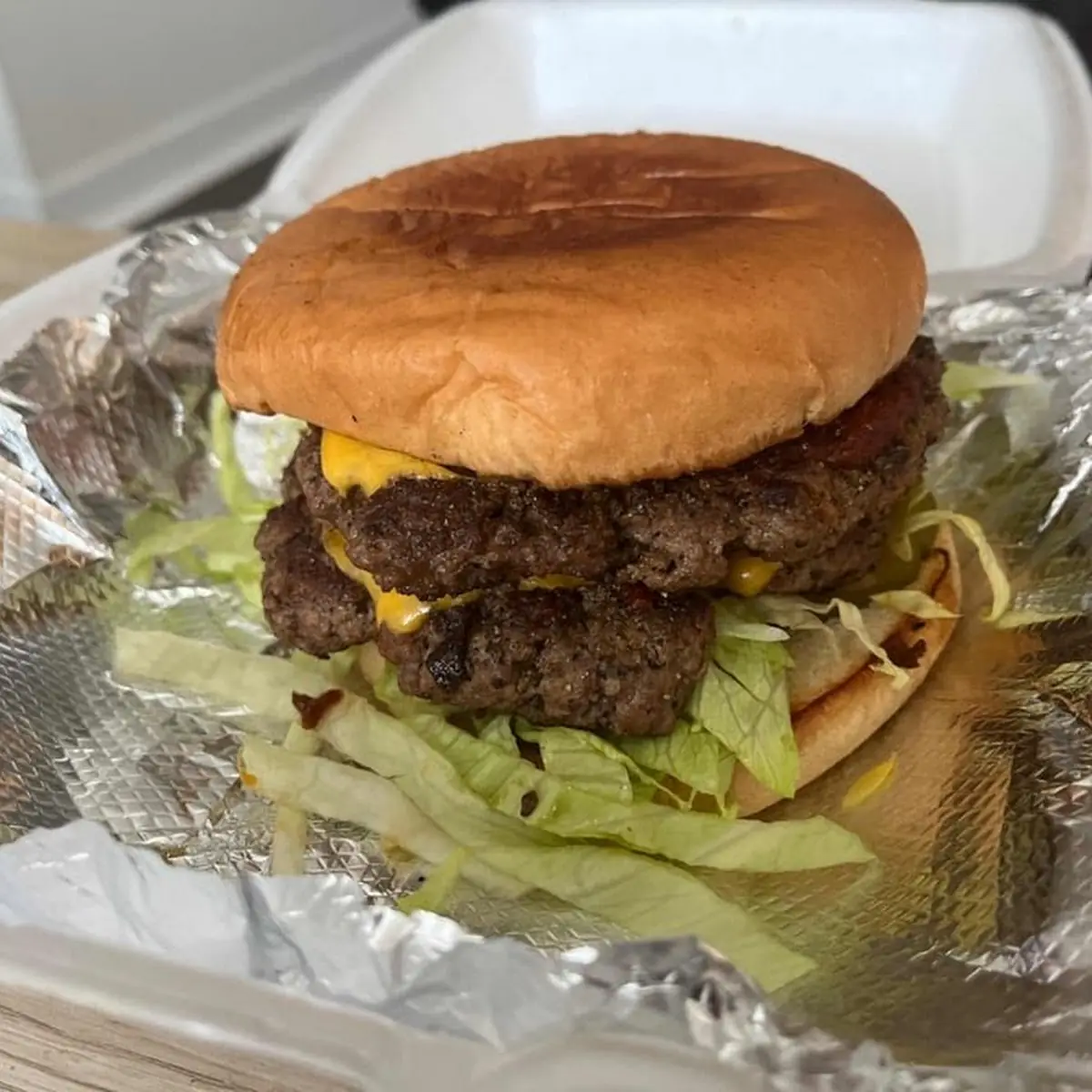 Beef Patty Burger with Lettuce