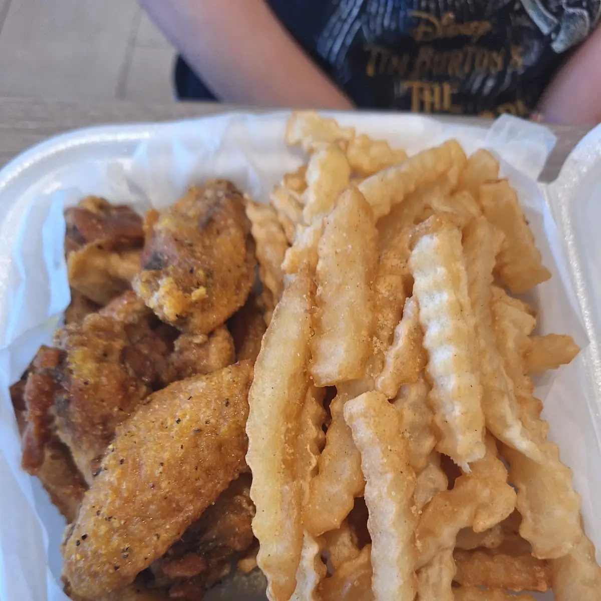 Lemon Pepper Wings and Fries