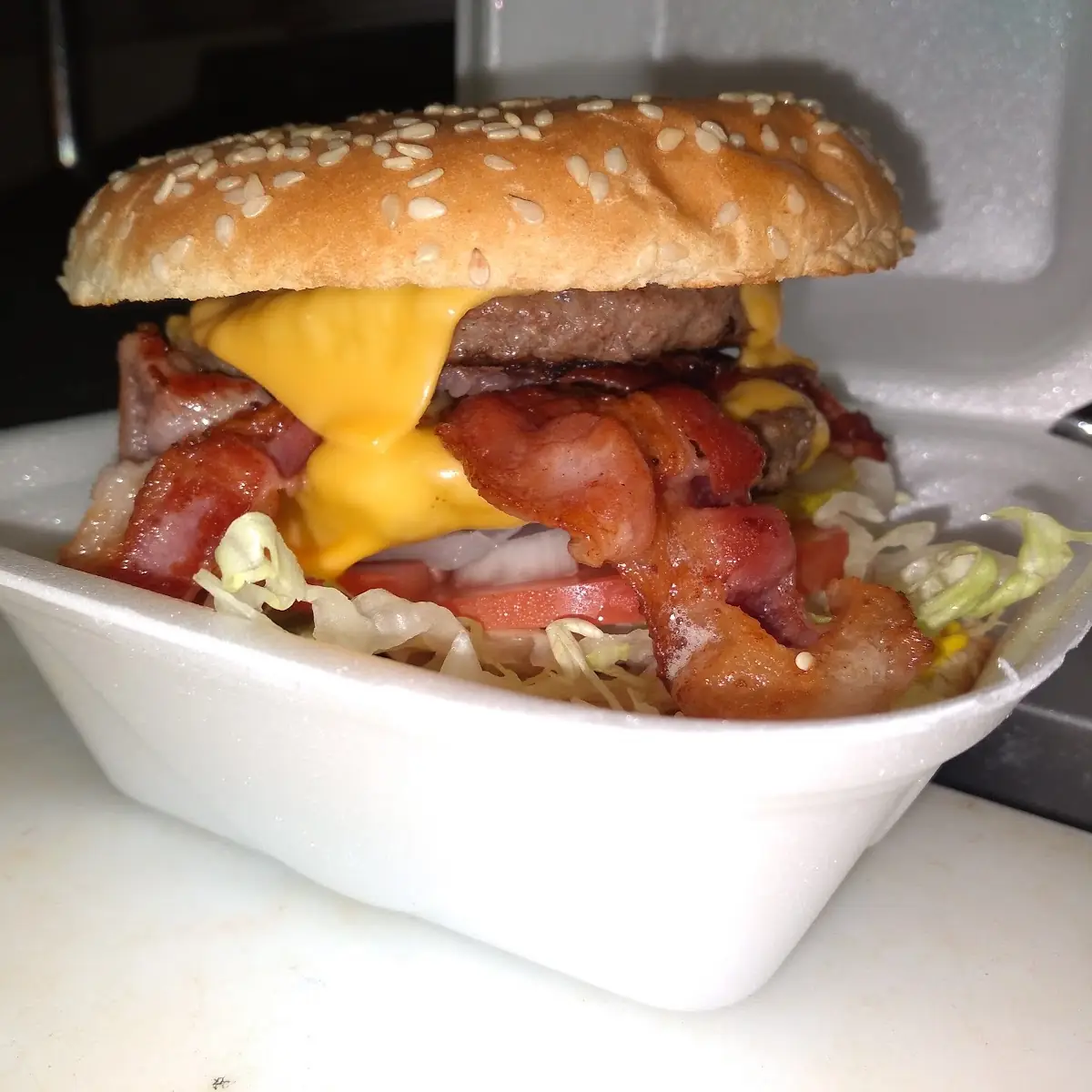Double Cheeseburger with Bacon