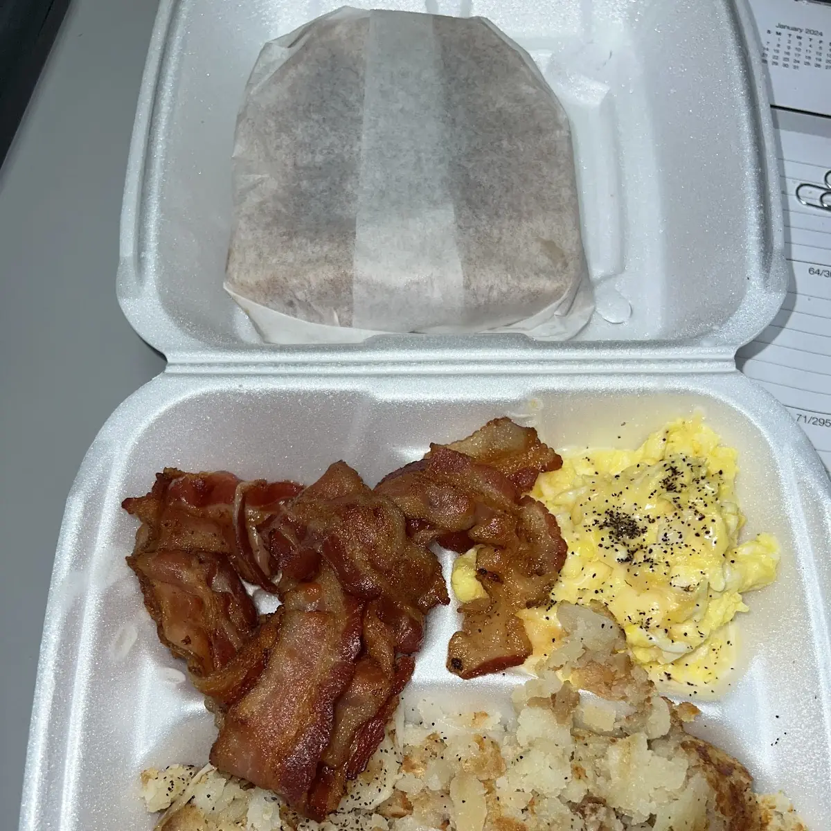 Bacon Eggs and Potatoes Platter