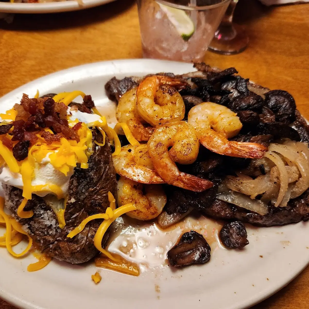 Sirloin & Grilled Shrimp Combo with 2 Sides