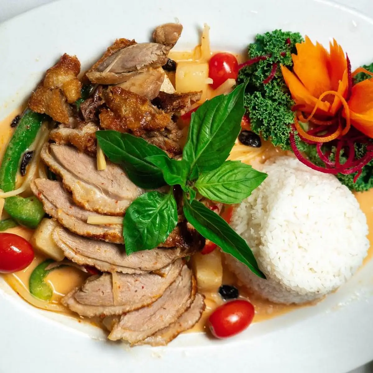 Duck with Red Curry Sauce