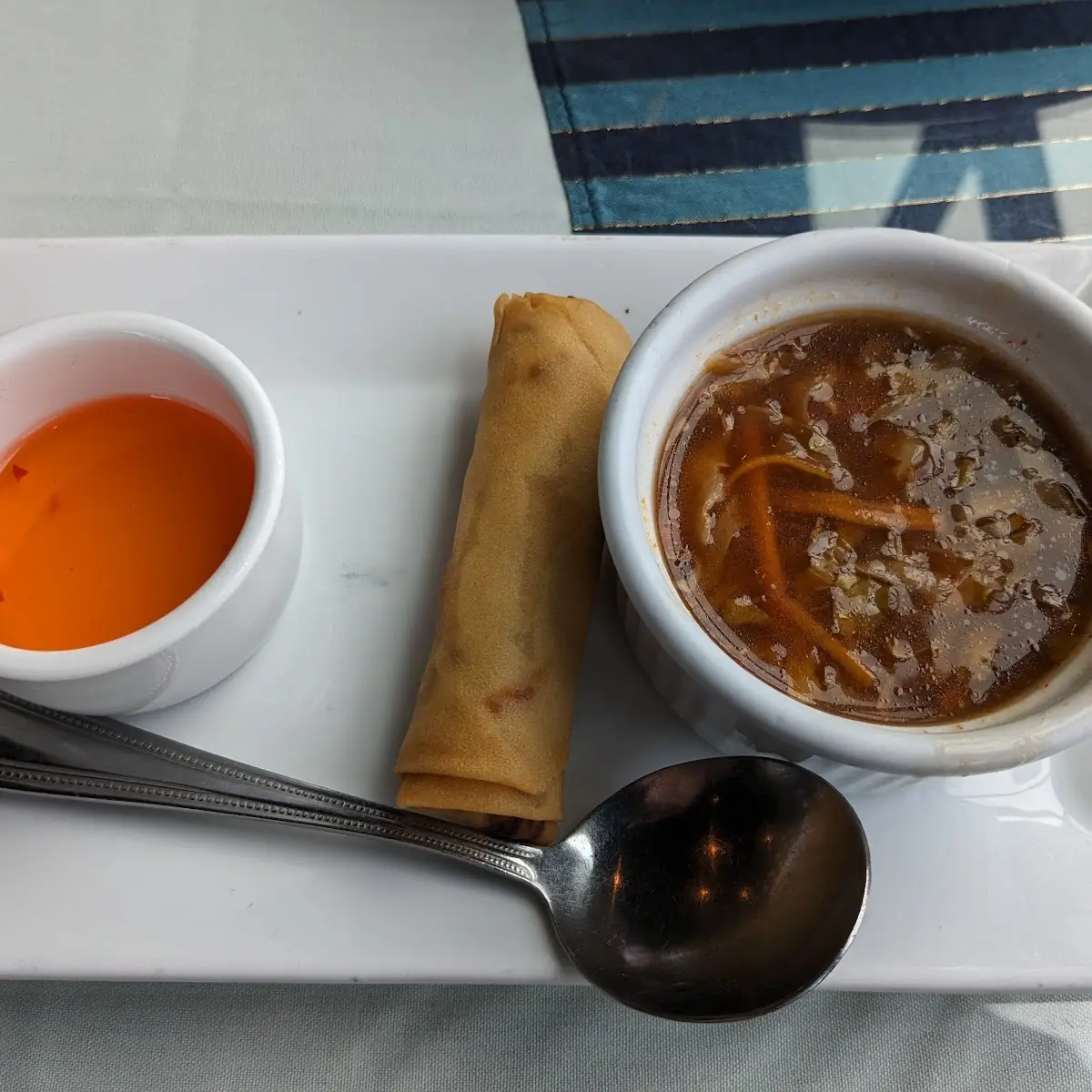 Hot and Sour Soup and Spring Roll