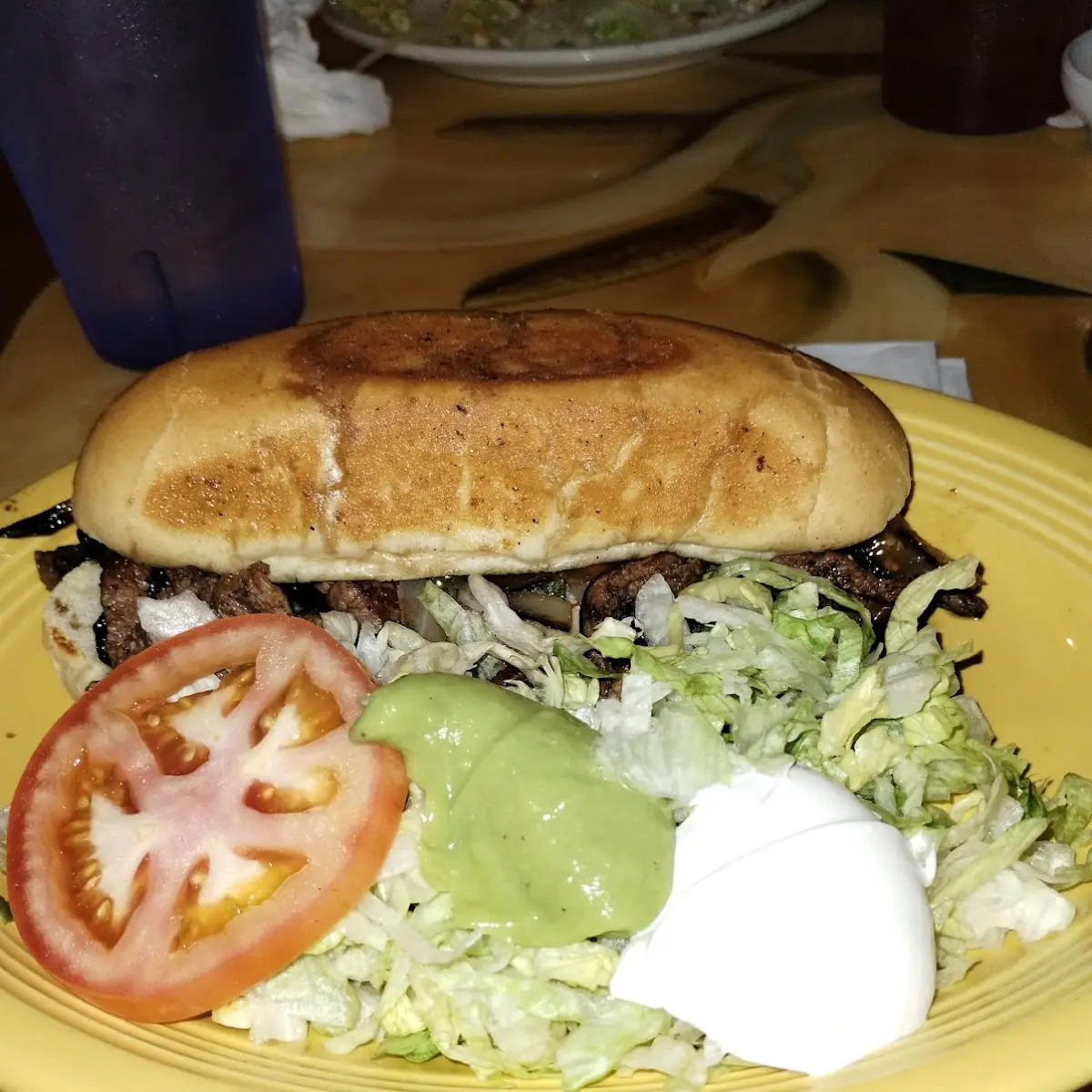Rib Eye Steak Sandwich and Salad
