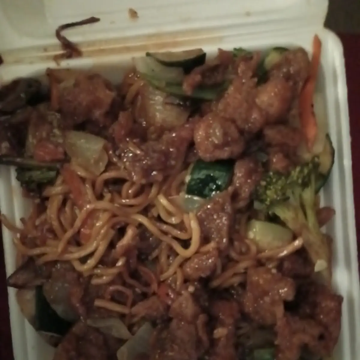 Orange Chicken with Lo Mein Noodles