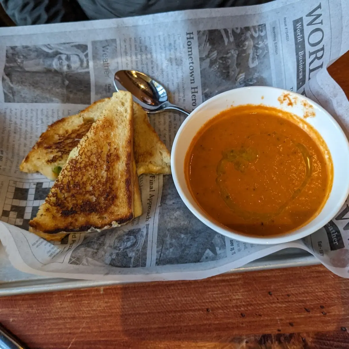 Grilled Cheese and Tomato Bisque