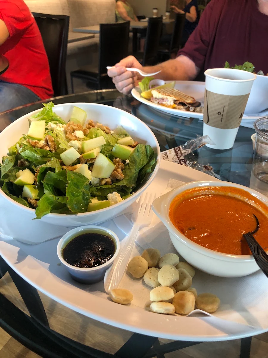 Tomato Basil Soup and a Side Salad