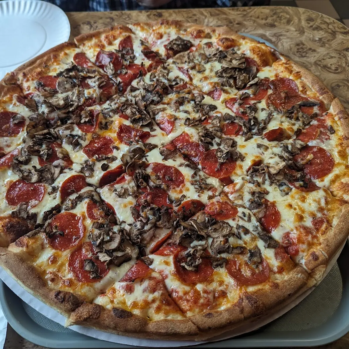 Pepperoni and Mushroom Pizza