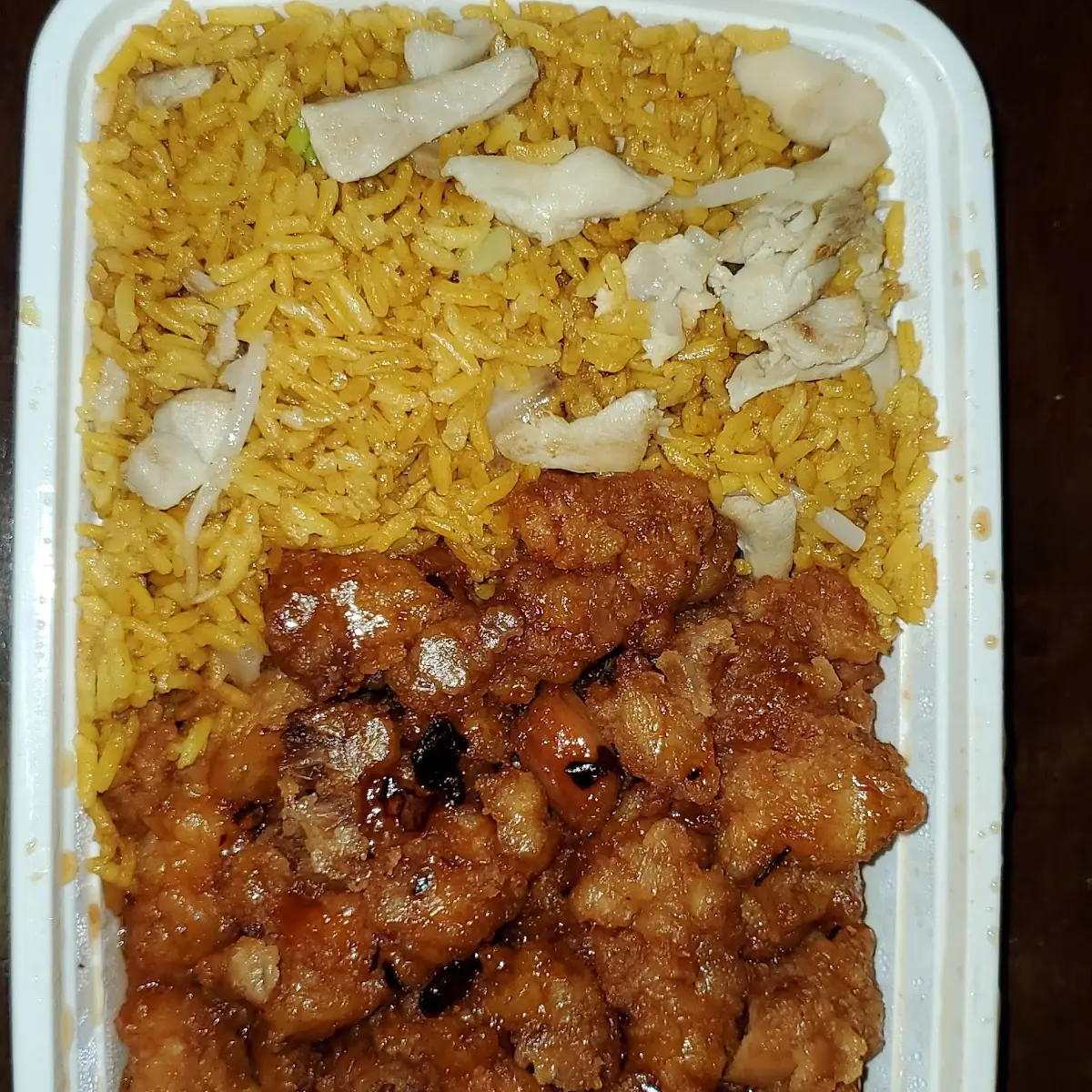 General TSO Chicken w Chicken Fried Rice